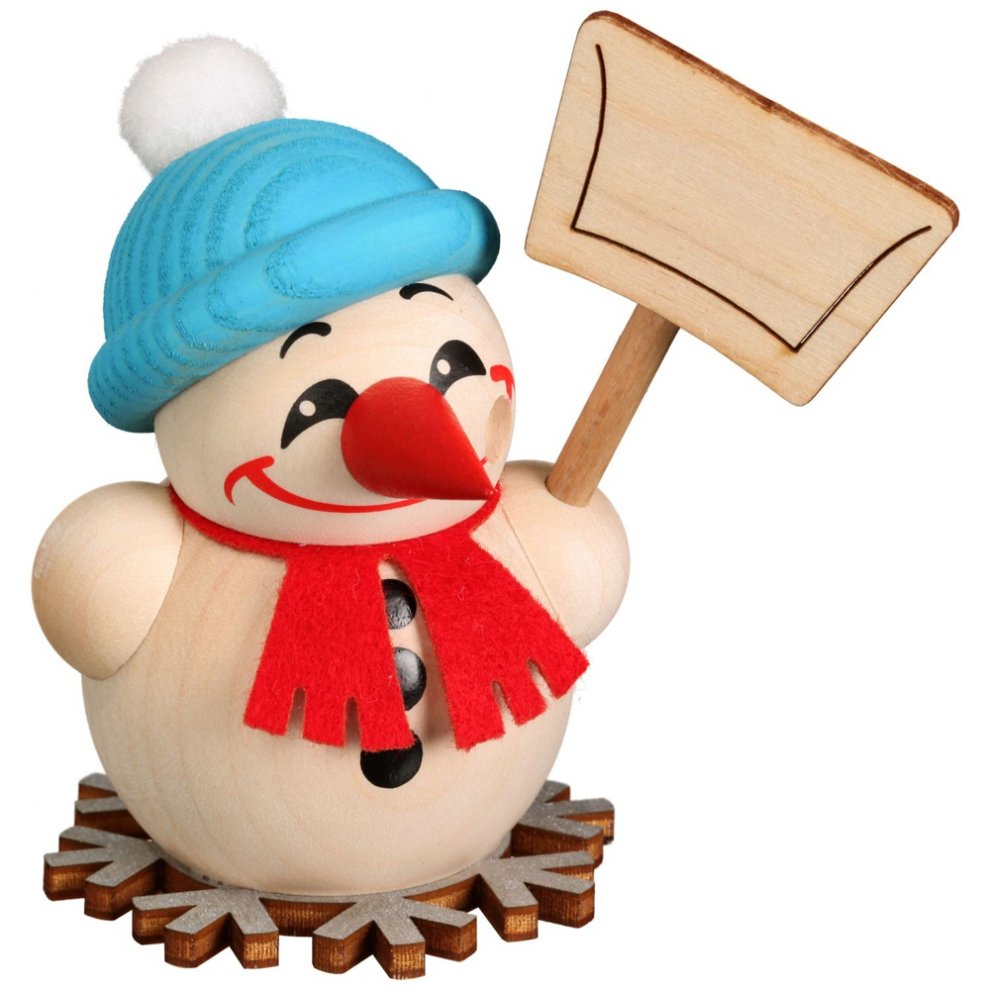 Ball smoking figure Cool-Man with snow shovel