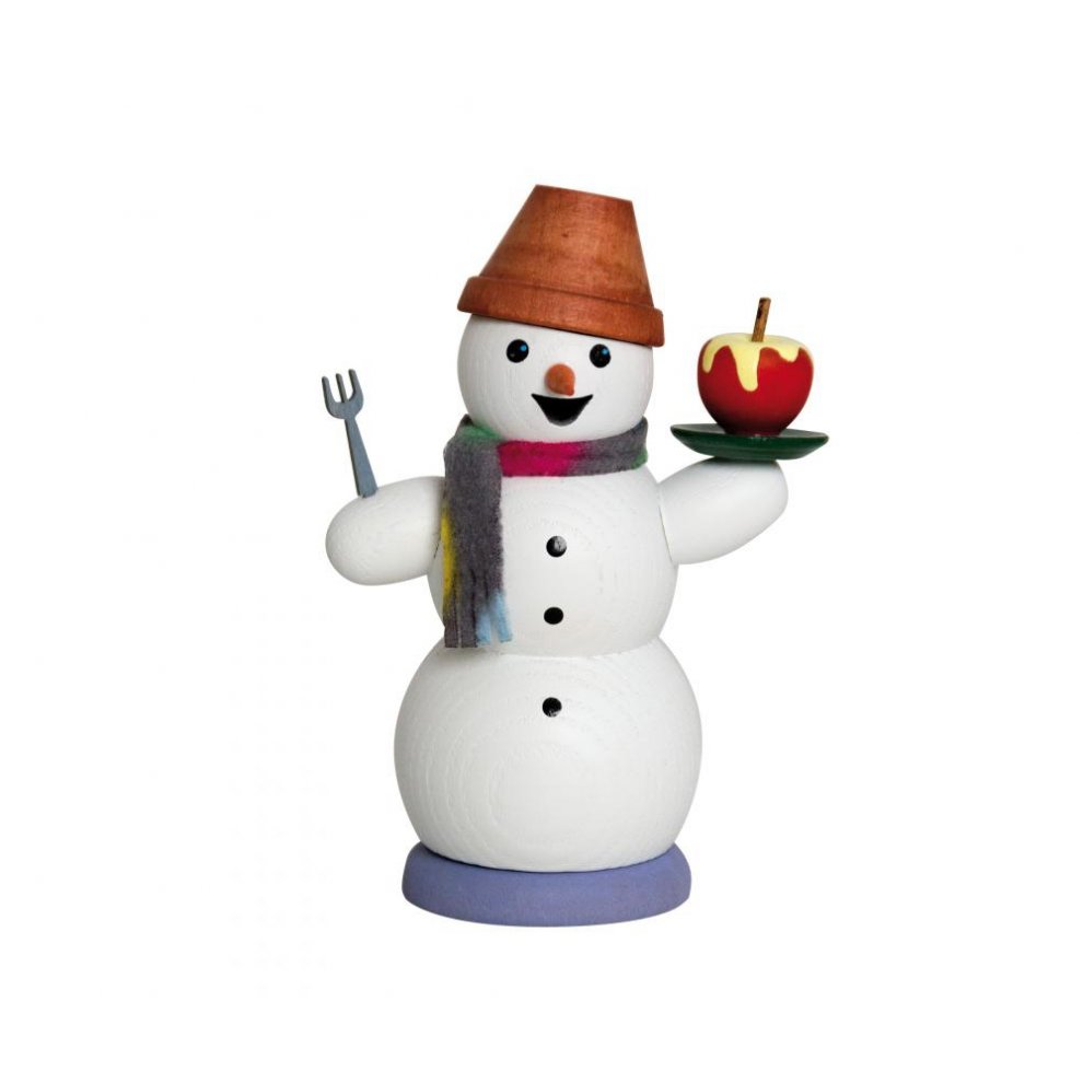 Smoker snowman with baked apple