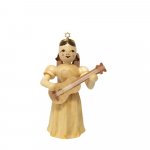 Blank pleated long-skirt angel with guitar