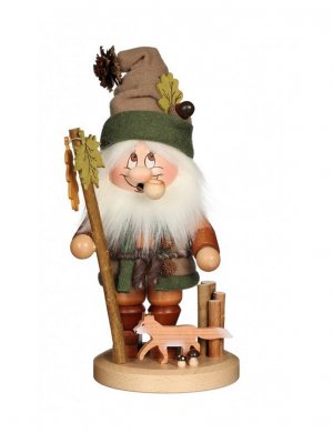 Smoking man gnome with fox