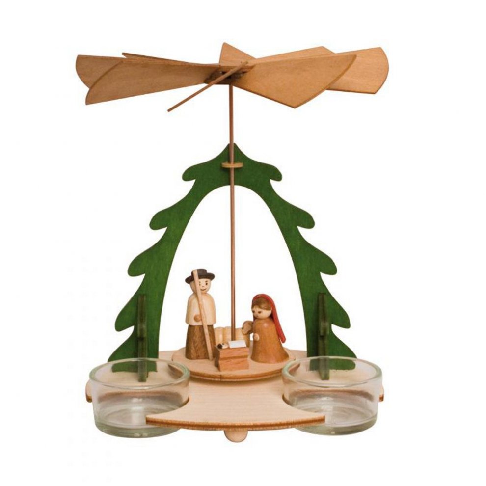 Handicraft set pyramid with nativity figurines