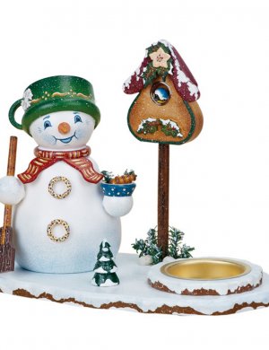 Smoker snowman with tea light