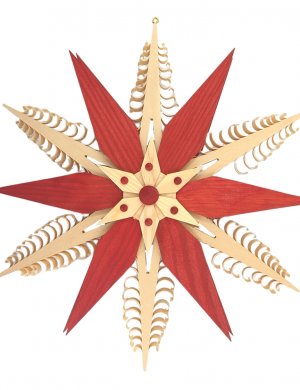Tree curtain - Christmas star, red