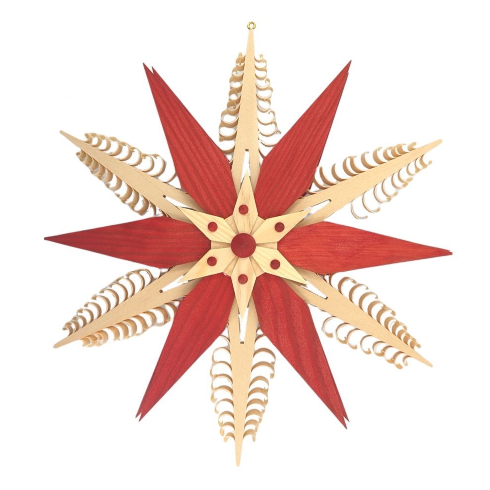 Tree curtain - Christmas star, red