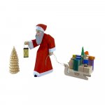 Christmas figure - Santa Claus with Sleigh and Tree