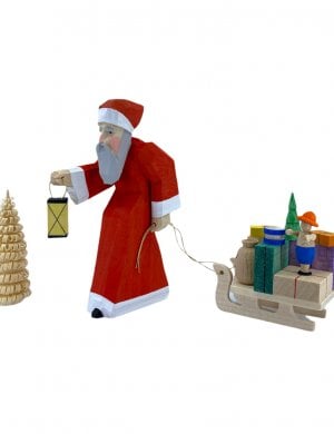 Christmas figure - Santa Claus with Sleigh and Tree