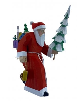 Christmas figure - Santa Claus with pine tree