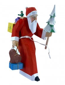 Christmas figure - Santa Claus with tree