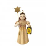 Pleated long skirt angel with lantern and star