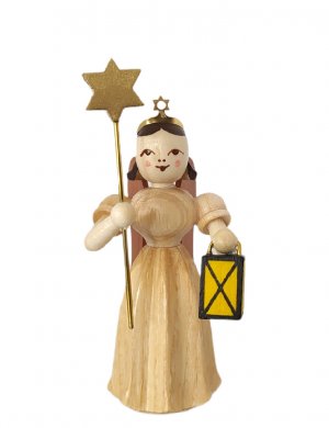 Pleated long skirt angel with lantern and star