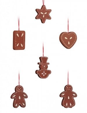 Tree curtain mini gingerbread assortment, brown