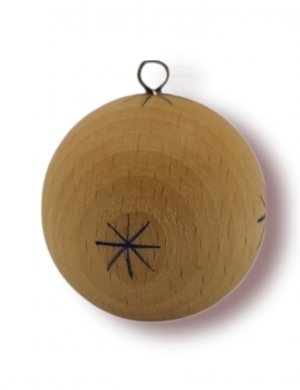 Tree hanging Christmas tree ball, small, natural