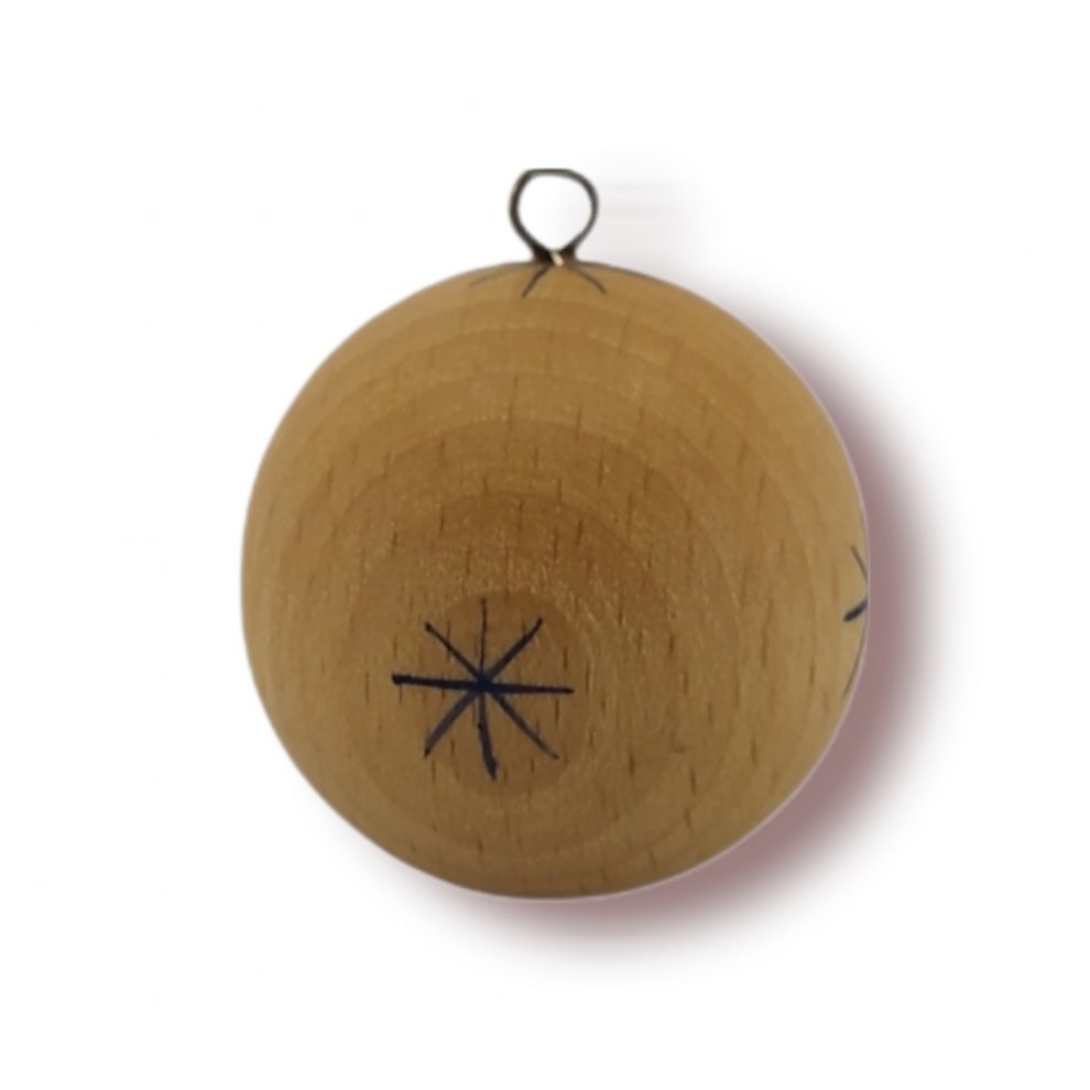 Tree hanging Christmas tree ball, small, natural