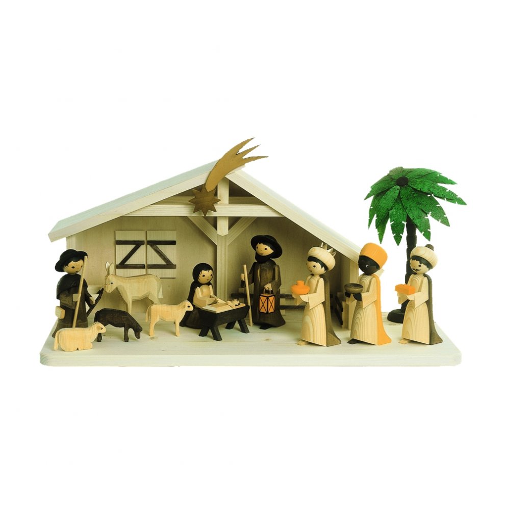 Nativity stable for 22cm figures