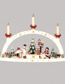 Candle arch in the winter forest, limited
