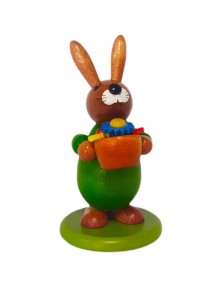 Bunny with flower pot, colored