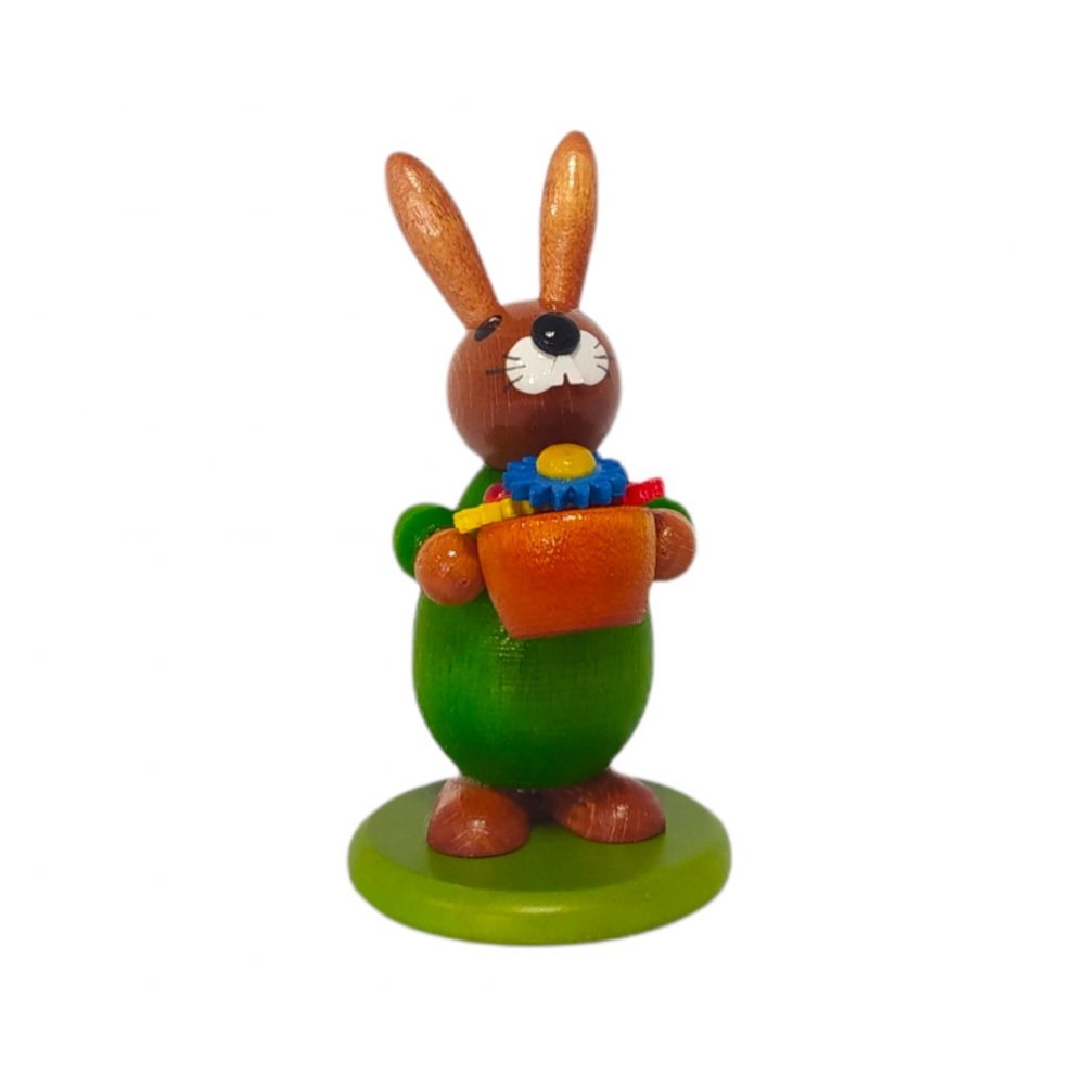Bunny with flower pot, colored