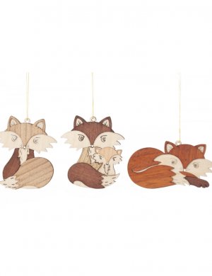 Tree ornaments fox 6 pcs.