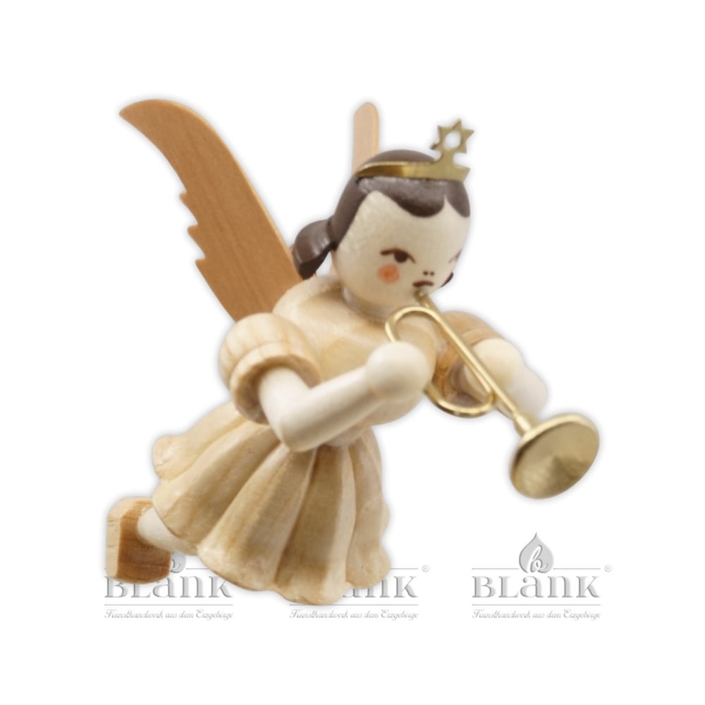 Floating angel with trumpet