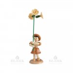 Blank flower child with primula, natural