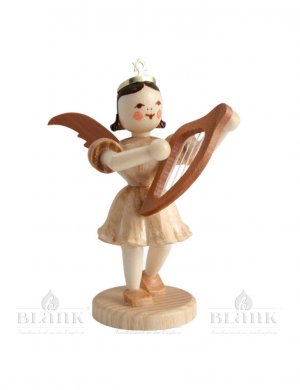 Blank angel with short skirt and lyre