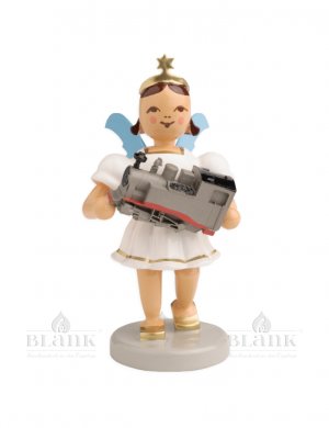 Blank angel with short skirt and train, colored