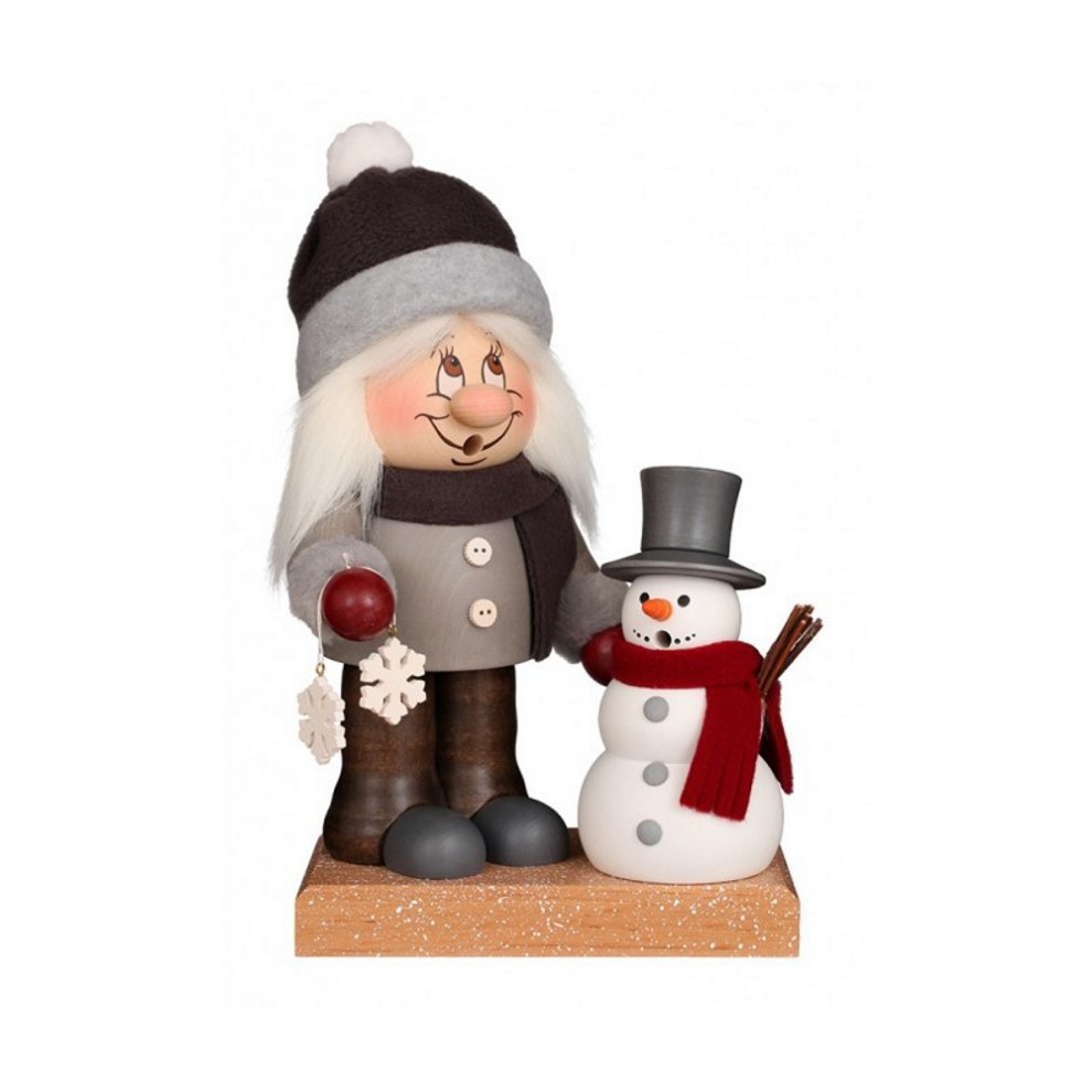 Smoking man gnome winter child