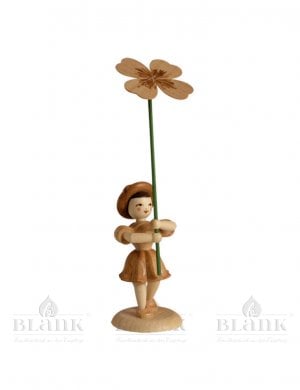 Blank flower child with clover, natural