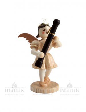 Blank angel with short skirt and bassoon