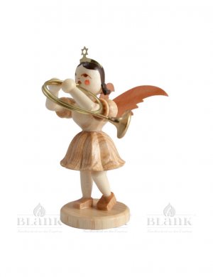 Blank angel with short skirt and alto horn