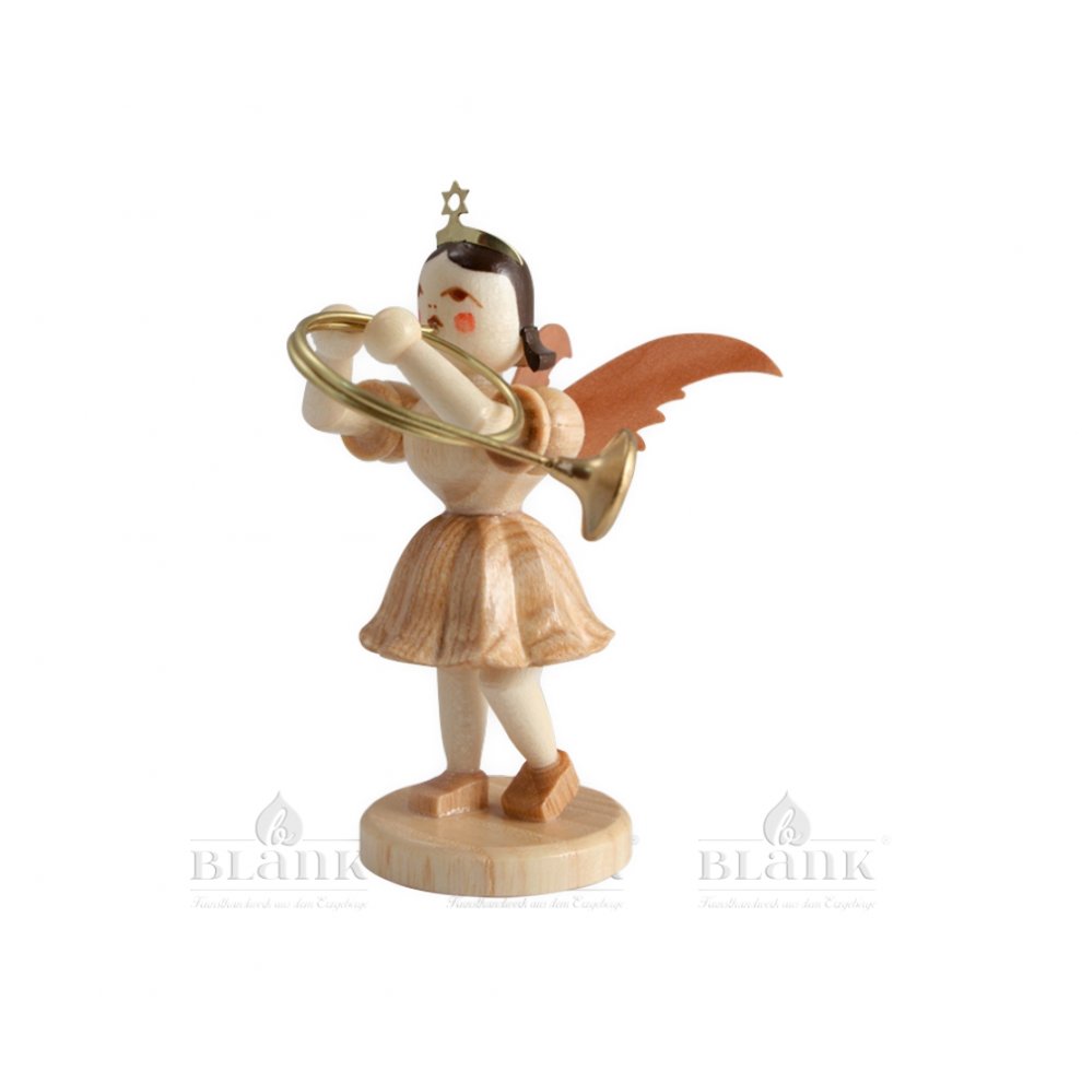 Blank angel with short skirt and alto horn