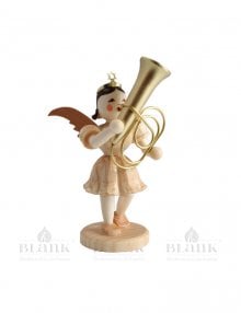 Blank angel with short skirt and tuba