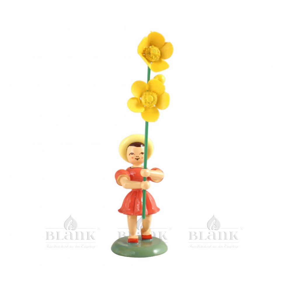 Blank flower child with buttercup, colored