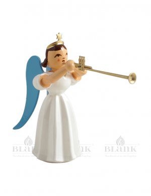 Blank long-robed angel with Aida trumpet, colored