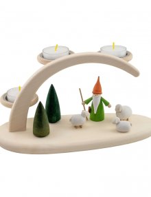 Candlestick shepherd gnome, for tea lights