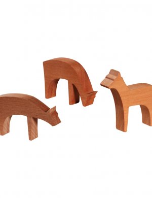 Miniature figures deer, 3 pcs.