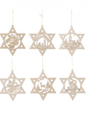 curtain star filled, 6-piece.