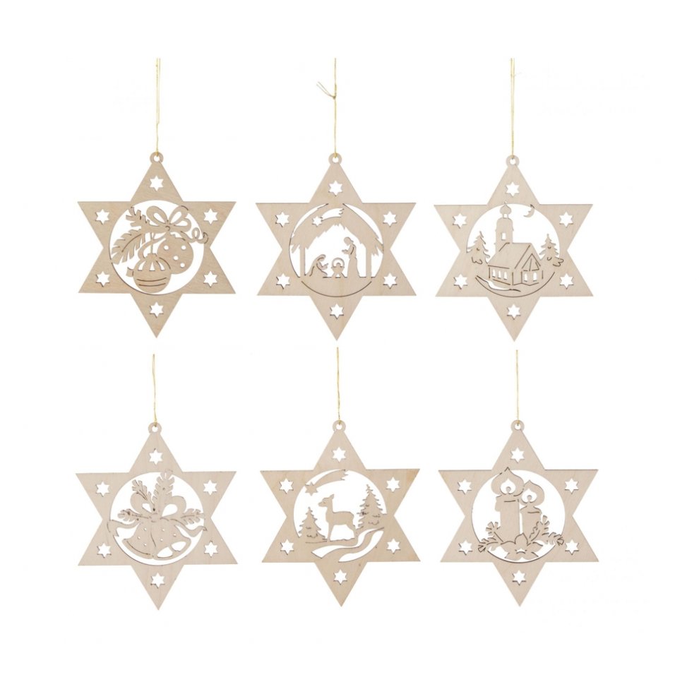 curtain star filled, 6-piece.