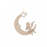 Curtain moon with angel, 6-part.