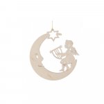 Curtain moon with angel, 6-part.