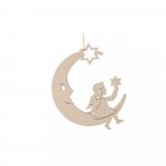 Curtain moon with angel, 6-part.