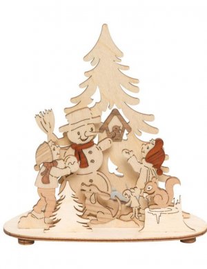 tealight holder Winter Children