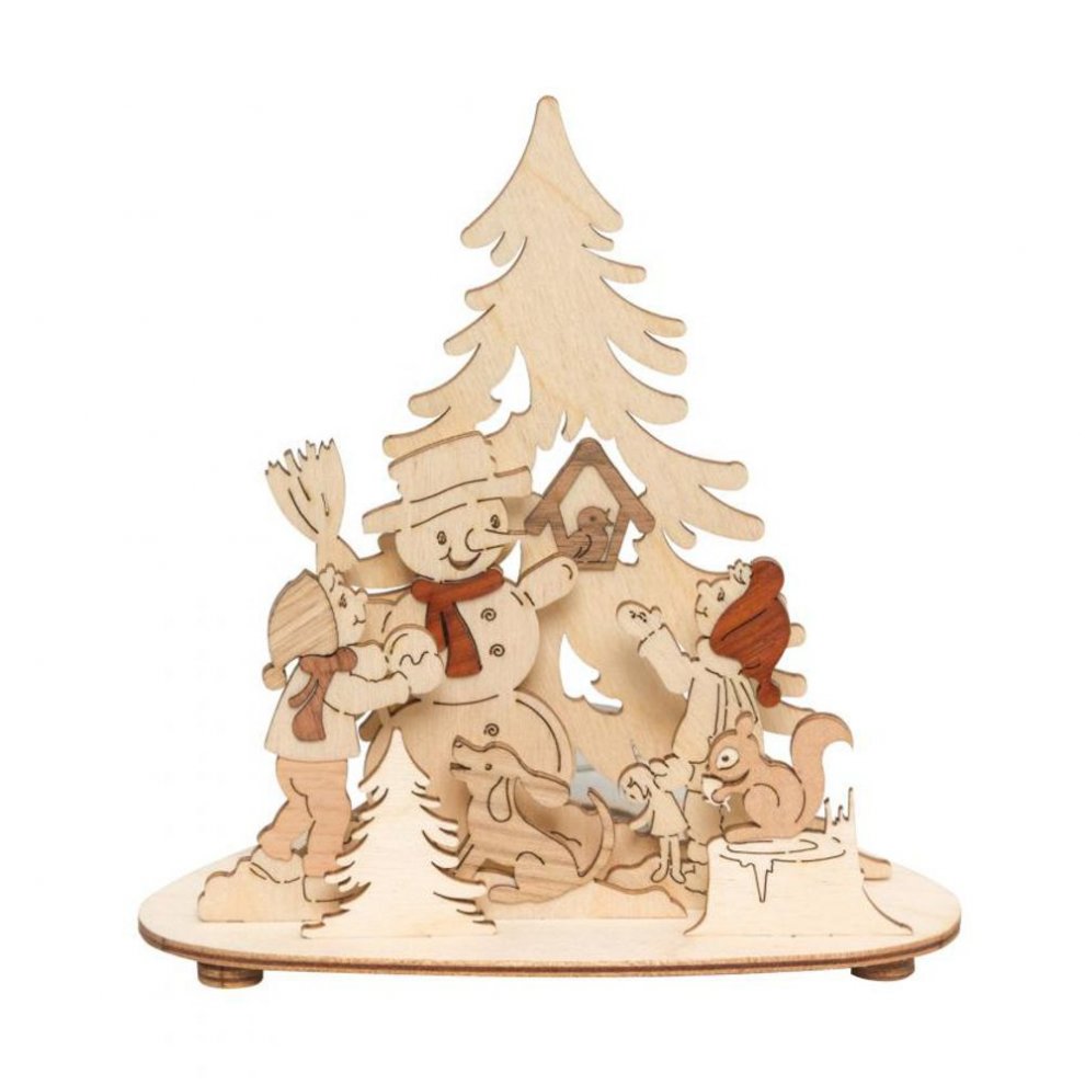 tealight holder Winter Children