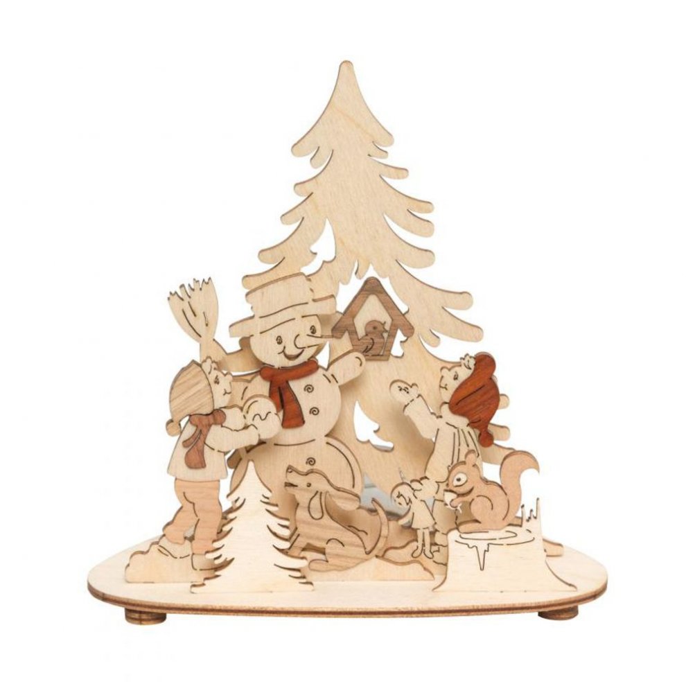 tealight holder Winter Children