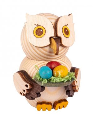 mini owl with easter eggs