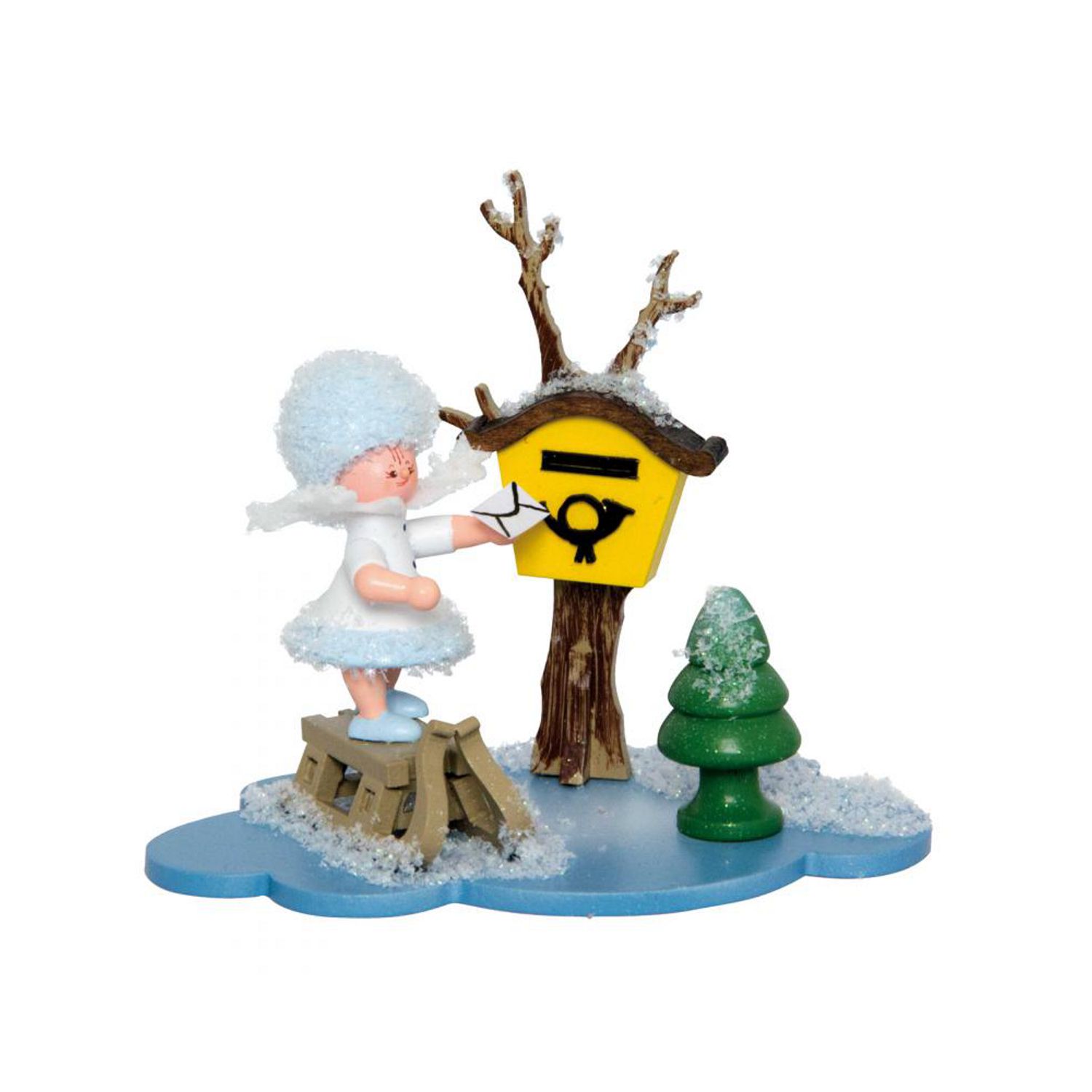 Snow Maiden at the mailbox on cloud