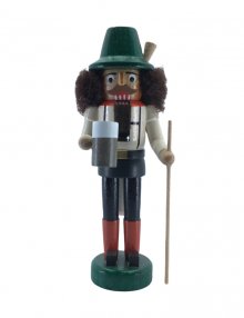 Mini Nussknacker KÖNIG schwarz Erzgebirge NEU Weihnachten Volkskunst Nutcracker 