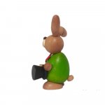 Easter bunny gentleman standing with umbrella and top hat