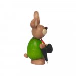 Easter bunny gentleman standing with umbrella and top hat