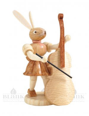 Blank Easter bunny with bass, natural